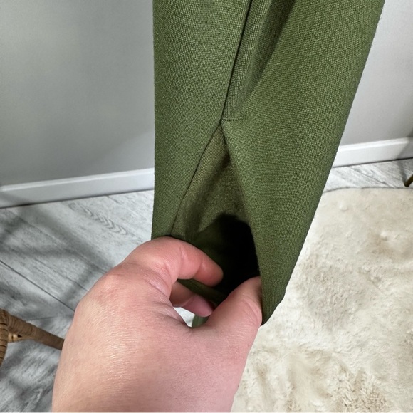 Chic Olive Green Knit Dress - Picture 3 of 6